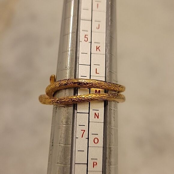 NWT Gorjana 18k Gold Snake Ring Boa Coil Wrap Serpent Dainty Thin Feminine Sz 6 - Picture 5 of 5